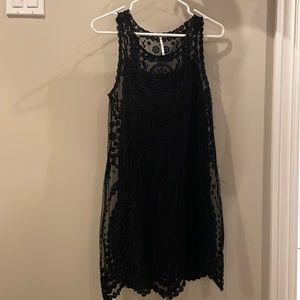 Free People Black Lace Mini Dress